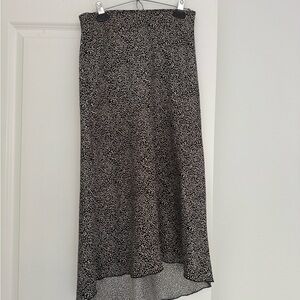Abercrombie & Fitch women’s satin midi dainty print elastic waist skirt size XS